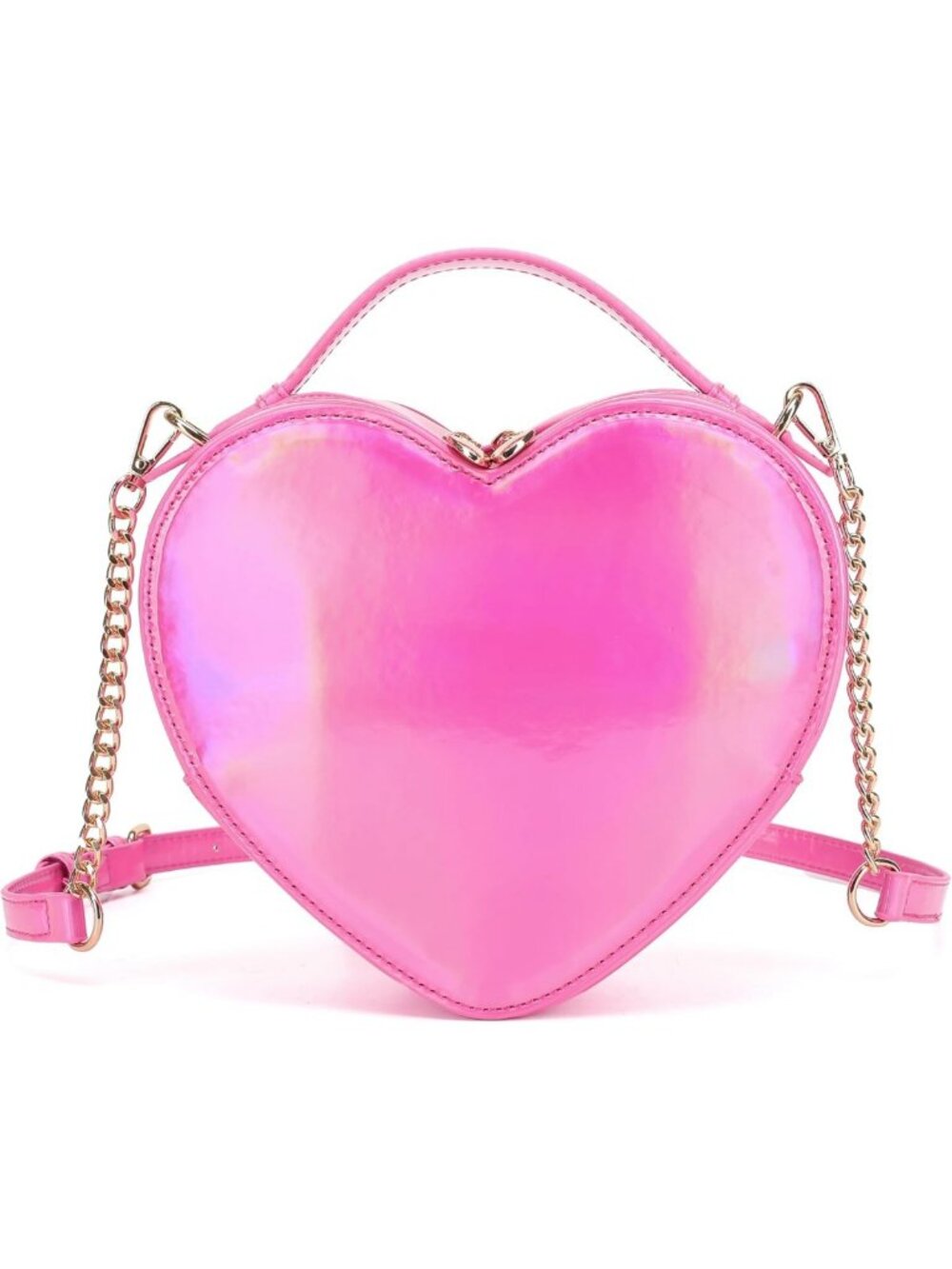 Heart Shape Crossbody Purse - Cute Valentine's Gift Handbag, Zip-Around Shoulder